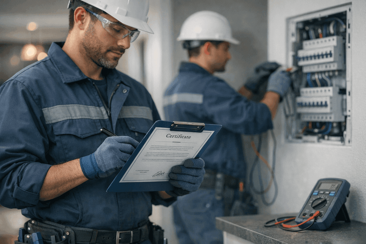 Certificates service by Angelic Electric