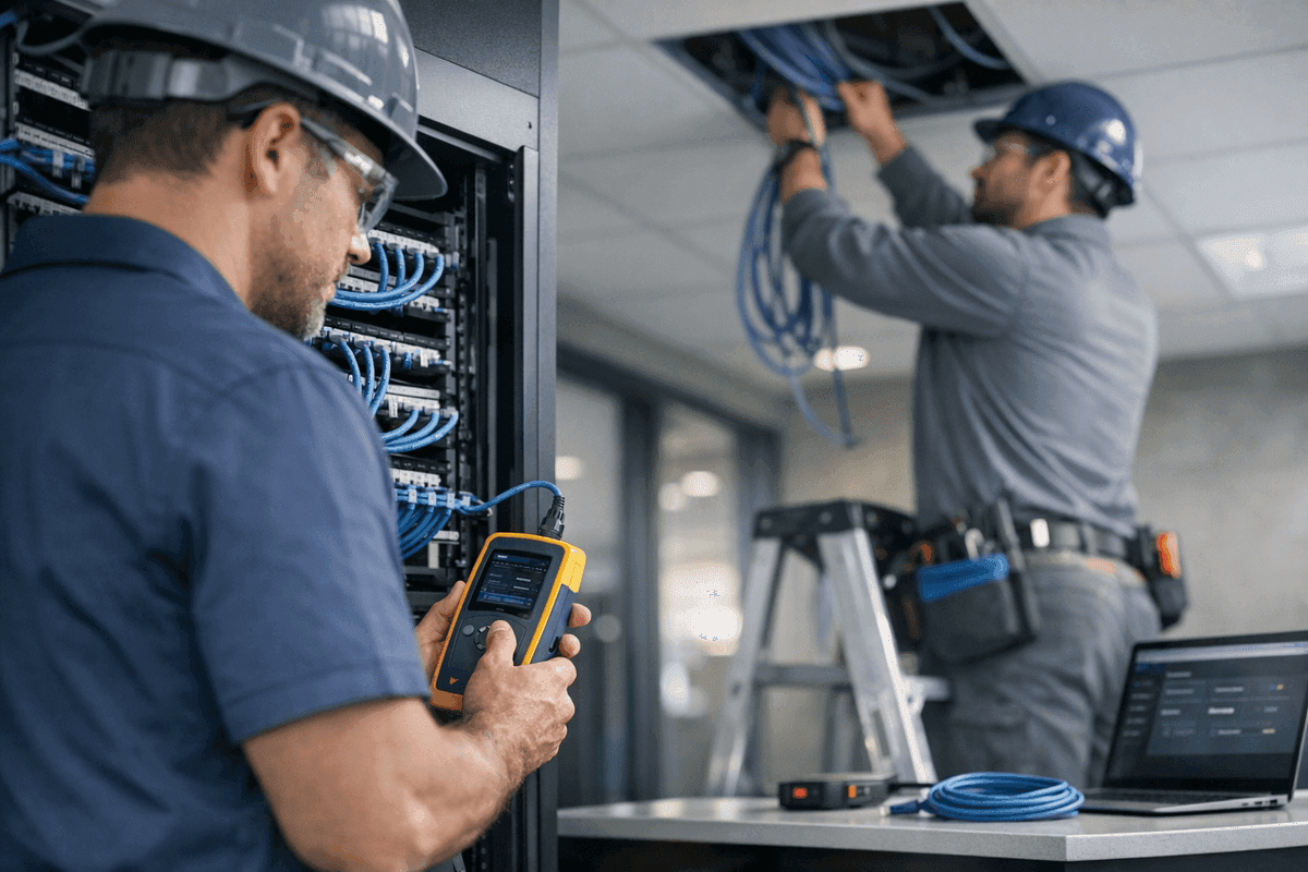 Phone, Internet & Data Cabling service by Angelic Electric