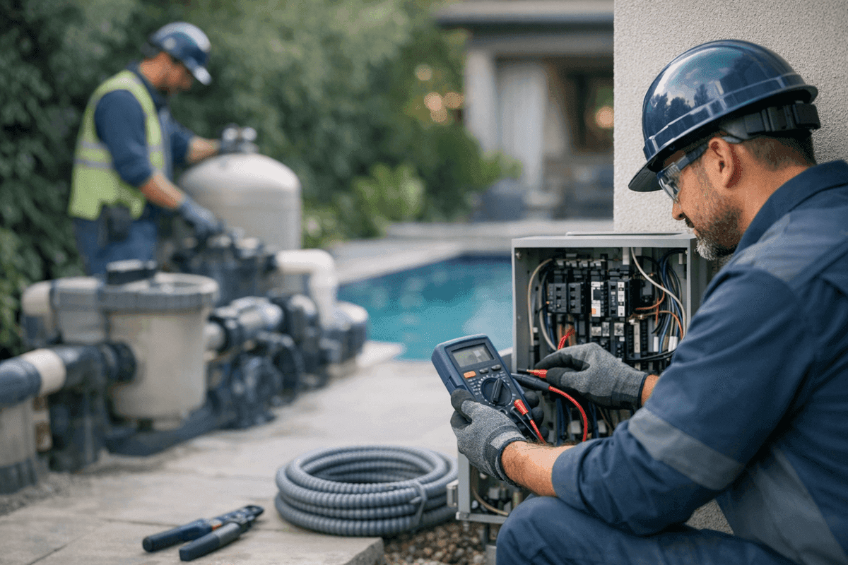 Pool & Spa Electrical service by Angelic Electric