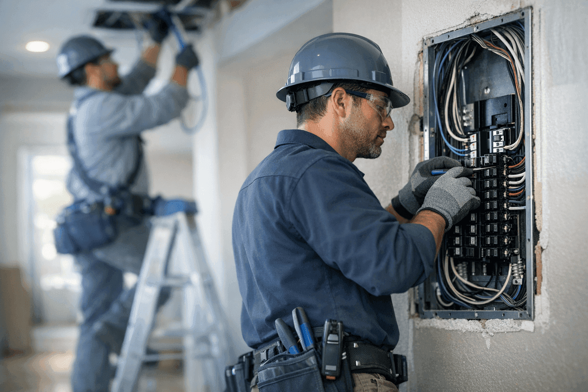 Re-wiring service by Angelic Electric